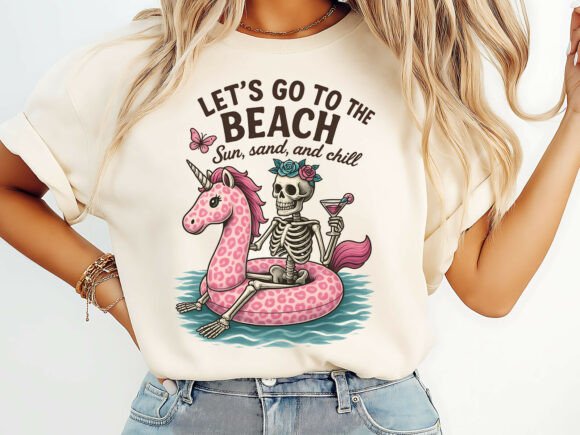 Download Let’s Go to the Beach Skeleton T-Shirt - Shirt Collection