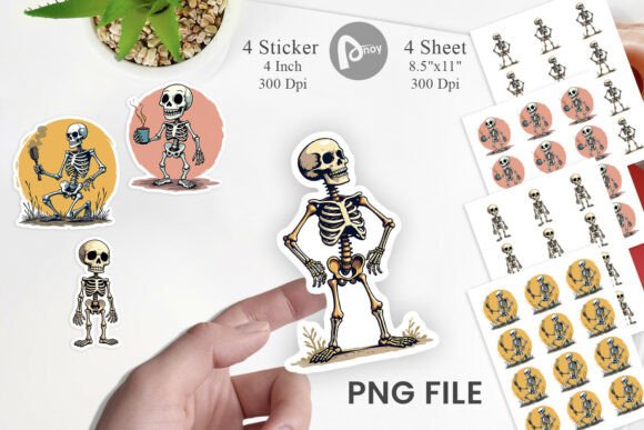 Download Skeleton Stickers PNG - Premium Resources