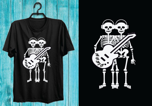 Download Skeleton  Music Graphics T-shirt Design - Shirt Collection