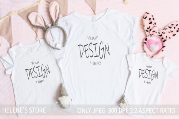 Download Easter Mom and Kids T Shirts Mockup. 3 - Shirt Collection