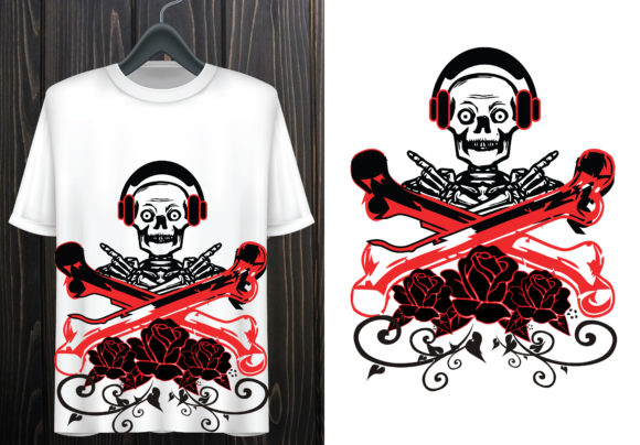 Download Skeleton Music Graphics T-Shirt Design - Shirt Collection