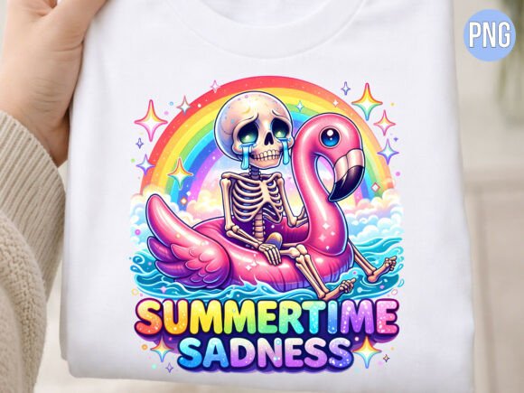 Download Summertime Flamingo Skeleton T-shirt PNG - Shirt Collection