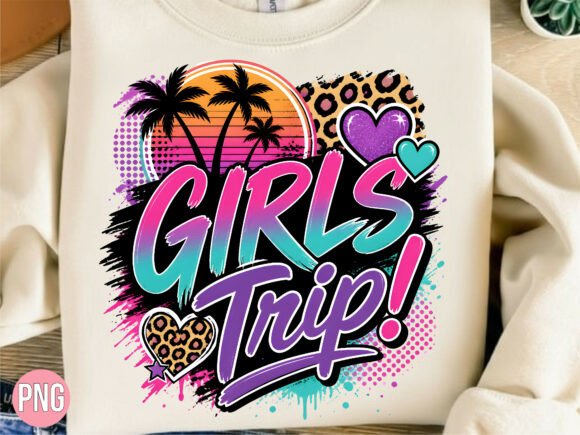 Download Retro Girls Trip Graphic PNG Shirt - Shirt Collection
