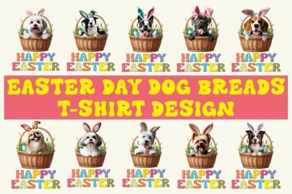 Download Easter Day Dog Breads T-Shirt Design Bundle - Shirt Collection