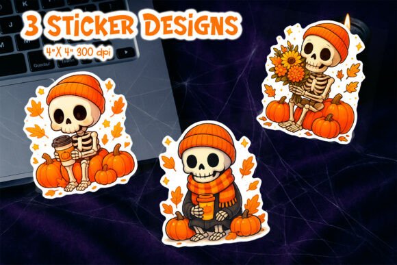 Download Cute Halloween Skeleton Stickers PNG - Skeleton stickers Collection