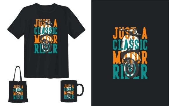 Download Scooter Riding T-shirt Design - Shirt Collection