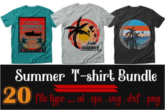 Download Printable Summer T-Shirt Bundle - Shirt Collection