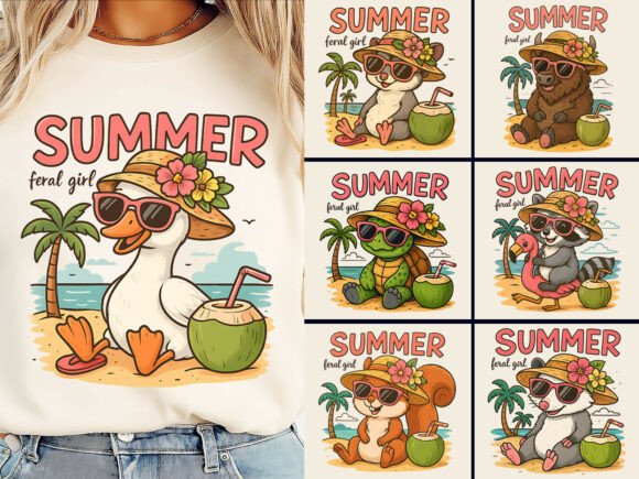 Download Feral Girl Summer T-Shirt Bundle - Shirt Collection