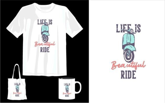 Download Scooter Riding T-shirt Design - Shirt Collection