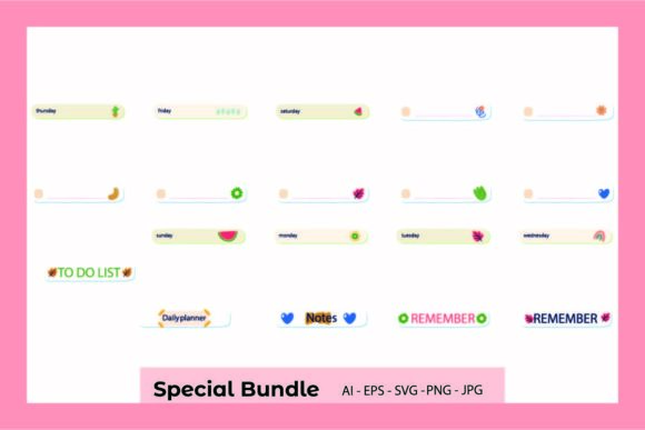 Download Note Planner Stickers Digital Paper Bundle - Planner stickers digital Collection