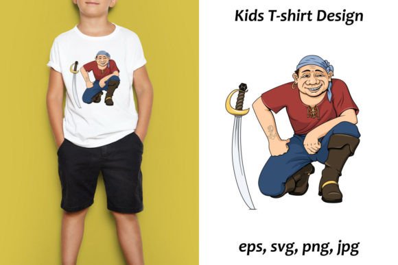 Download Cartoon Pirate Sublimation. T-Shirt - Shirt Collection