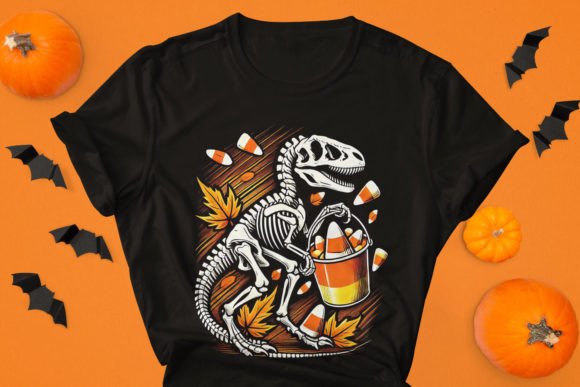 Download Halloween Dinosaur Skeleton T-shirt - Shirt Collection
