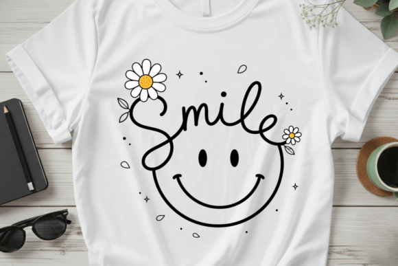 Download Smile Daisy Flower PNG T-Shirt Design - Shirt Collection
