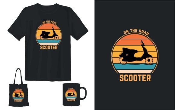 Download Scooter Riding T-shirt Design - Shirt Collection